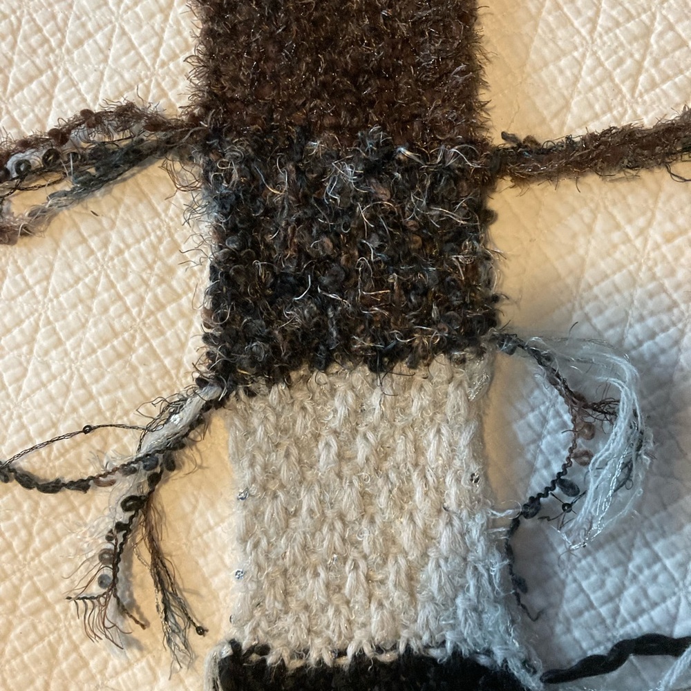 NWT - Artsy multi yarn extra long woven scarf